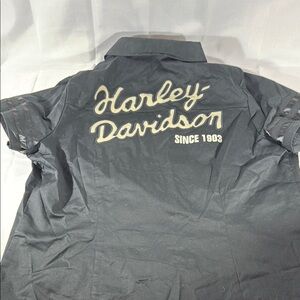 Harley-Davidson Black Casual womens 3/4 zip Shirt